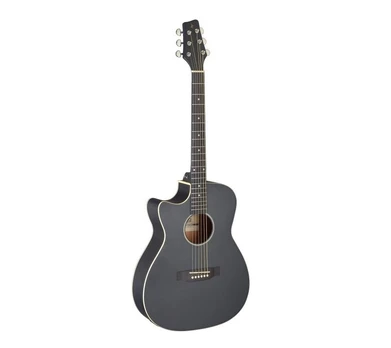 Elektro-akustinė gitara kairiarankiams Stagg SA35 ACE-BK LH