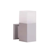 Sieninis lauko šviestuvas Su-Ma Cube Max, 20W, E27, IP44, sidabro, 10 cm x 22 cm