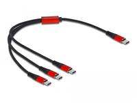 Delock USB Ladekabel 3 in 1 USB Type-C zu 3 x USB Type-C 30 cm
