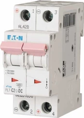 PL7-C2/2-DC MINIATURE CIRCUIT BREAKER C 2A 2P 2M DC 10KA kaina