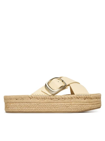 Calvin Klein Espadrilės Flatf Espadrill Cross Lth Hdw HW0HW02892 Écru