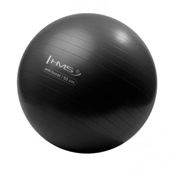 Gimnastikos kamuolys HMS YB02N, juodas, 65 cm