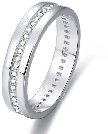 Beneto Sidabrinis ring with zircons AGG330