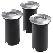 Lauko LED šviestuvai grindiniui, 3 vnt., apvalūs kaina