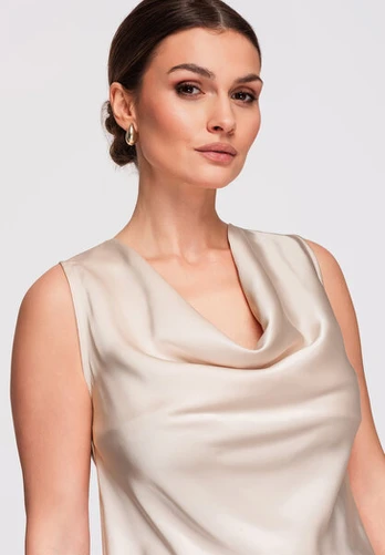 Moteriška palaidinė OW-TS-E0030 - smėlio spalvos