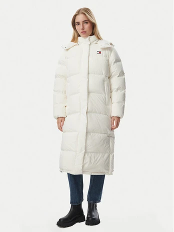 Tommy Jeans Pūkinė striukė Alaska DW0DW18860 Balta Regular Fit