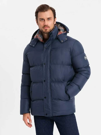 men's jacket dark mėlynas