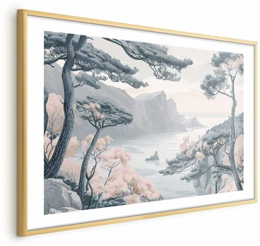 Artgeist Plakatas - Mėlyna Coast in Delicate Colors