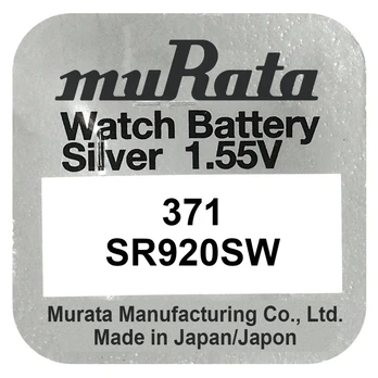 Murata 371 (SR920SW) sidabro oksido baterijos 10 vnt.
