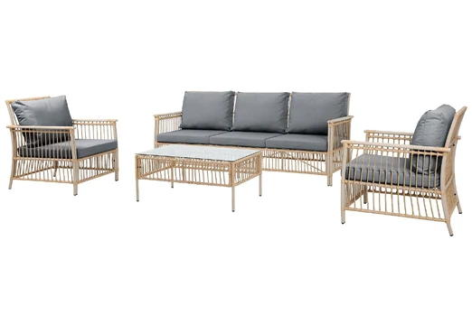 Lauko baldų komplektas Sycylia, Beige/Grey
