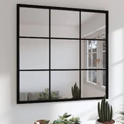 Sieninis veidrodis, juodos spalvos, 60x60cm, metalas kaina