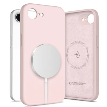Rožinis dėklas Apple iPhone 16E / 17E telefonui "Tech-Protect Silicone Magsafe"