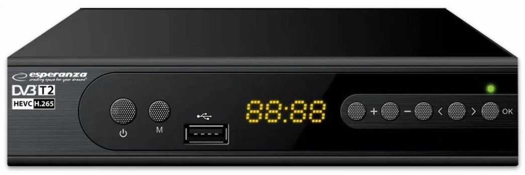 Esperanza Imtuvas EV106P DVB-T/T2 H.265/HEVC