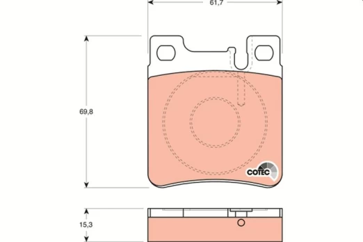 TRW GDB1123 Brake pad set