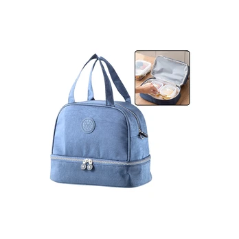 Lean Thermal Insulating Breakfast Bag with Adjustable Strap Mėlyna 27cm