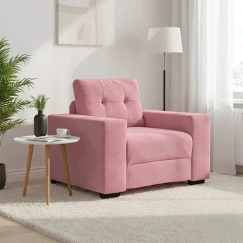 Sofa Sofos krėslas, rožinė, 100x78x80 cm, aksomas