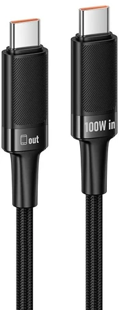Cable USB C to USB C Hoco PD 5A 100W 1,2 m U153 Extreme juodas