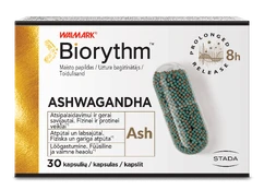 BIORYTHM Ashwagandha kapsulės N30 kaina