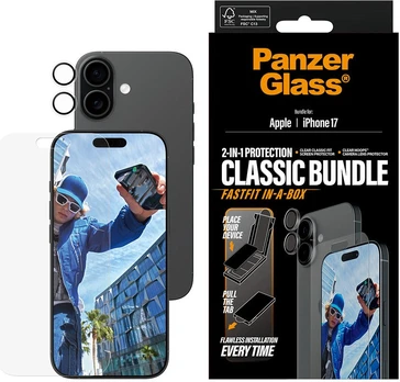 PanzerGlass - 2-in-1 Classic Bundle - iPhone 17 - w. FASTFIT IN-A-BOX