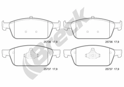 BRECK 25736 00 701 00 Brake pad set