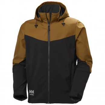Striukė Oxford Softshell su gobtuvu, ruda/juoda L, Helly Hansen Workwear
