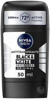 Nivea MEN Juodas & Baltas INVISIBLE ORIGINAL deodorant stick 50 ml kaina