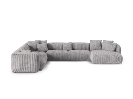 Modular Left Corner Sofa, "Martina", 6 Seats, 420x330x75, Light Grey