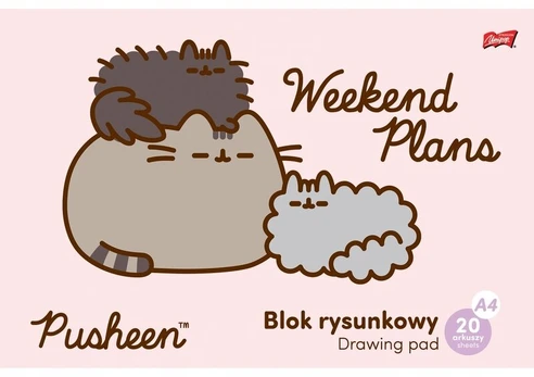 Piešimo bloknotas A4 Pusheen, 20 lapų