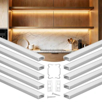10 vnt. 2 m U formos LED aliuminio kanalas