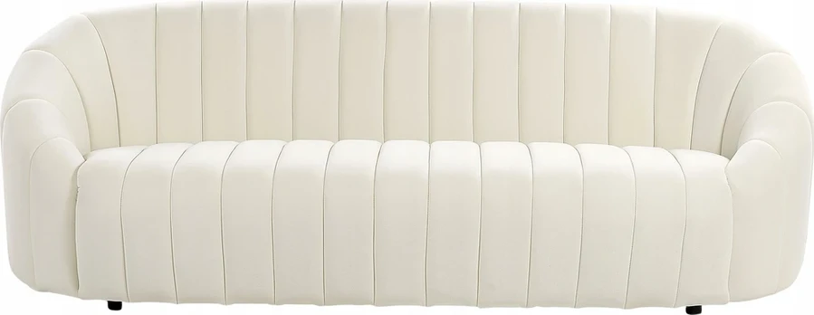 Beliani 3 vietų sofa MALUNG veliūrinė, spalva: balta