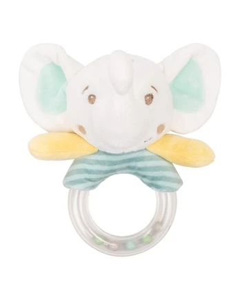 Pliušinis žaislas-barškutis Kikkaboo Gioco Elephant Time