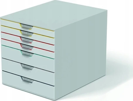 Durable Varicolor A4 C4 dokumentų dėklas su 7 stalčiais