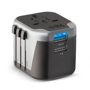 SBS Universal Travel Adapter 12W (EU/UK/US/AUS plug) | TEADAPT2USBUNI