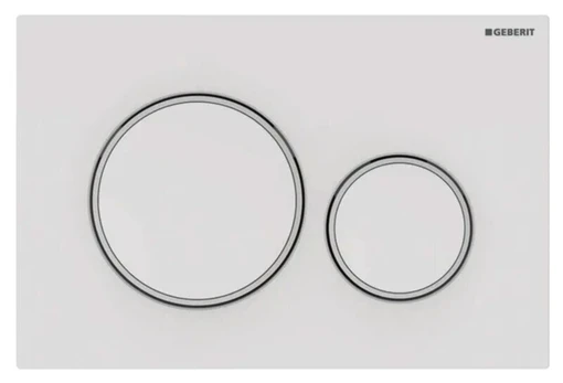 Geberit taustiņš Sigma20 New, 246x164 mm, balts/matēts balts
