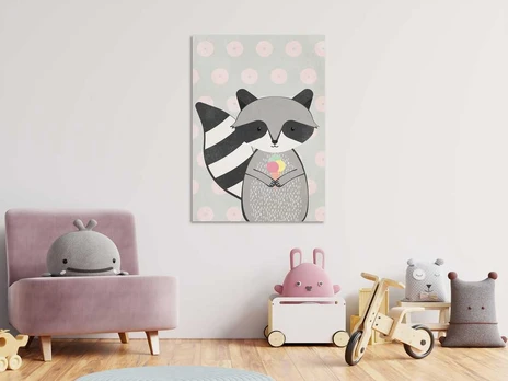 Artgeist Paveikslas - Glutton Raccoon (1 Part) Vertical