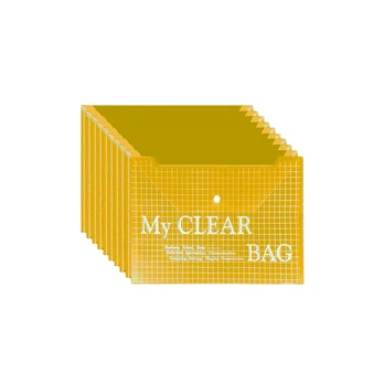 Lean Folder Envelope With Clasp Transparent Geltona A4 20 Pieces