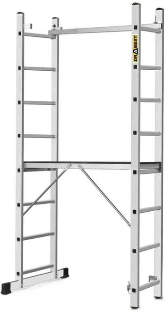 Aliuminio kopėčios pastoliai Drabest HOME, 2x8