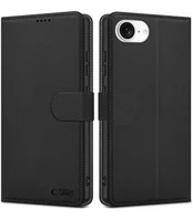 Dėklas Tech-Protect Wallet iPhone SE 4 2025 matte juodas
