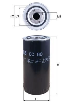Alyvos filtras KNECHT OC 60