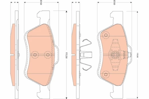 TRW GDB1752 Brake pad set