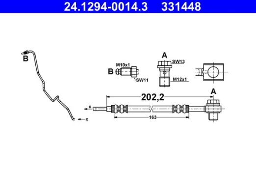 Stabdžių žarnelė ATE 24.1294-0014.3
