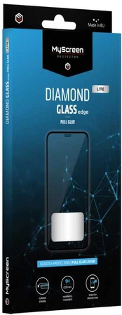 MyScreen DIAMOND GLASS LITE kraštas | FULL GLUE Juodi