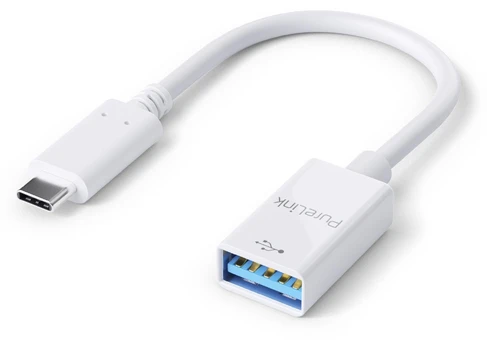 PureLink USB-C į USB-A adapteris – USB 3.1 Gen 1 – iSeries – balta – 0,10 m