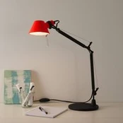 "Artemide Tolomeo Micro Bicolour" juodas/koralinis stalas