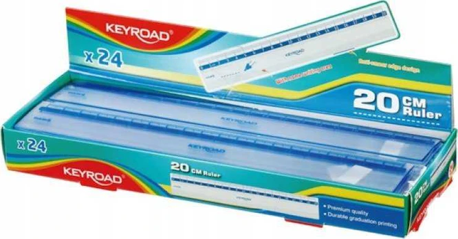 Skaidri 20 cm liniuotė Keyroad
