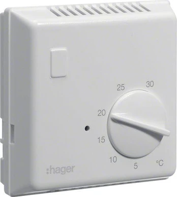 Hager Termostat 230V 10A 5-30 °C IP30 balta (EK054)