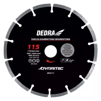 Dedra segmentuotas dinaminis 350 mm 25,4 mm diskas (HP2119E)