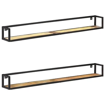 Sieninės lentynos, 2 vnt, 160 cm, rudos