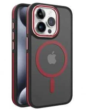 iLike iPhone 15 Pro DUAL METAL FRAME MAGSAFE DĖKLAS Apple Red