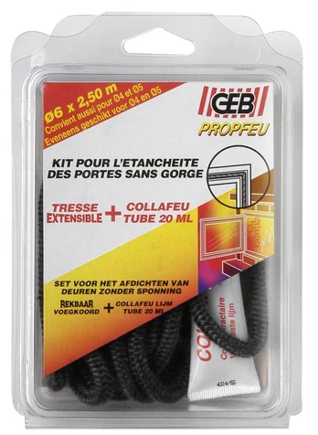 GEB Sandarinimo virvė su klijais 20ml.+ 4/5/6mm*2,5m